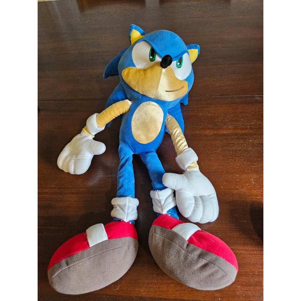 Sonic the Hedgehog Plush Toy Kids 23 Inch Blue Large Stuffed Animal Video Game